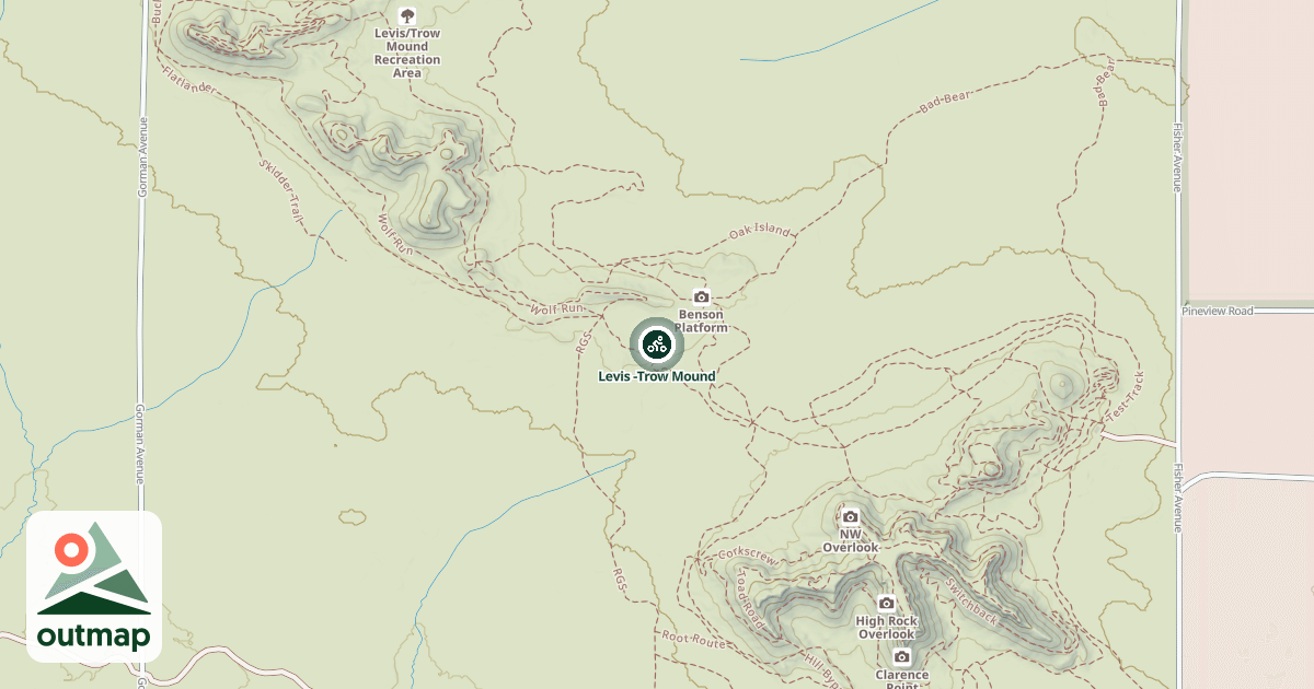 Map of Levis -Trow Mound