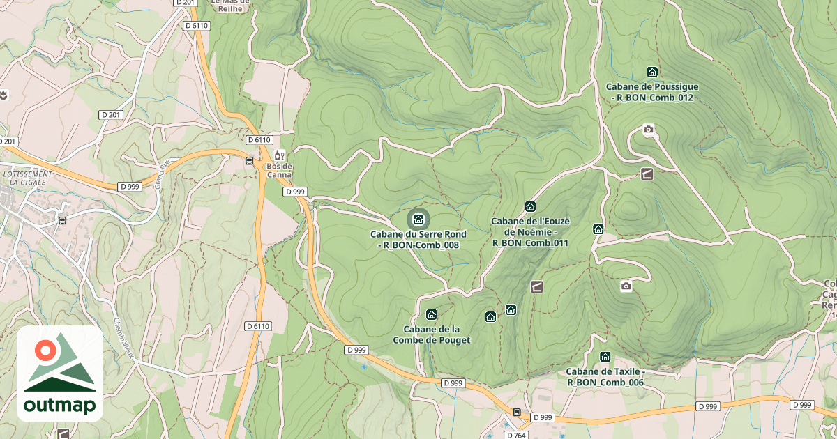 Map of Cabane du Serre Rond - R_BON-Comb_008