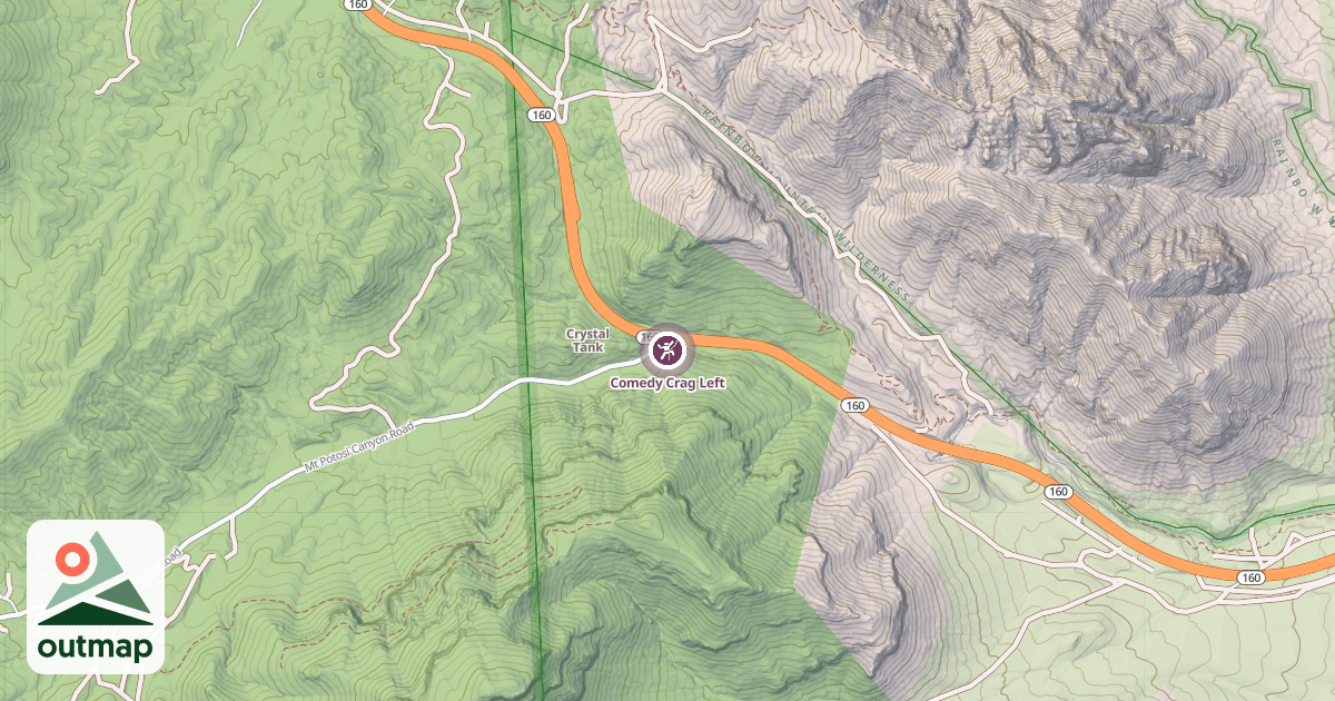Map of Comedy Crag Left