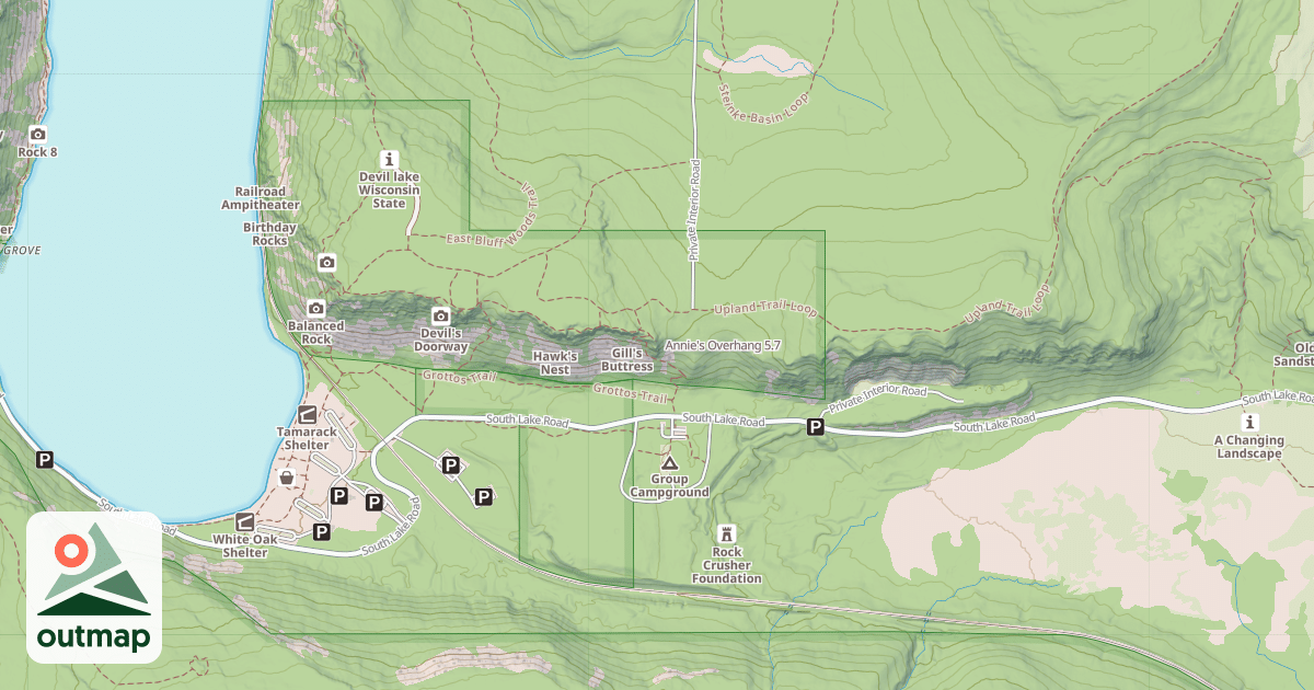 Map of Annie's Overhang