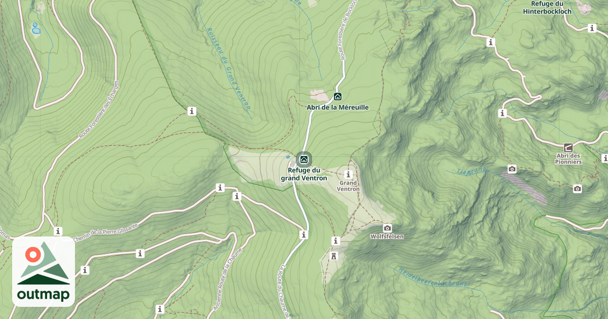 Map of Refuge du grand Ventron