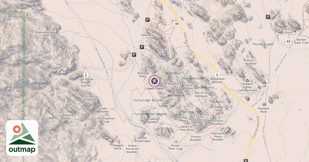 Map of Lloyd's Rock