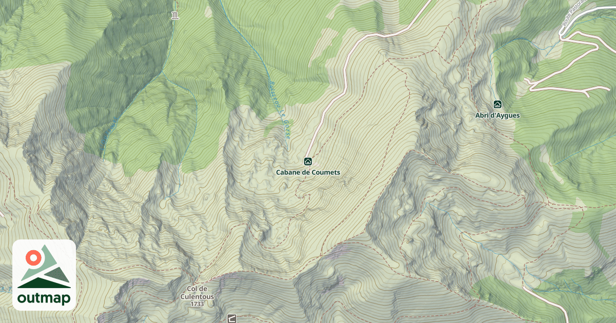 Map of Cabane de Coumets