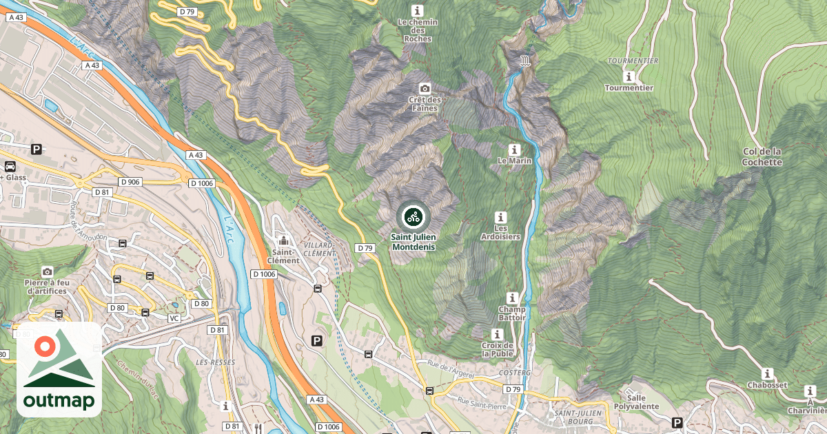 Map of Saint Julien Montdenis