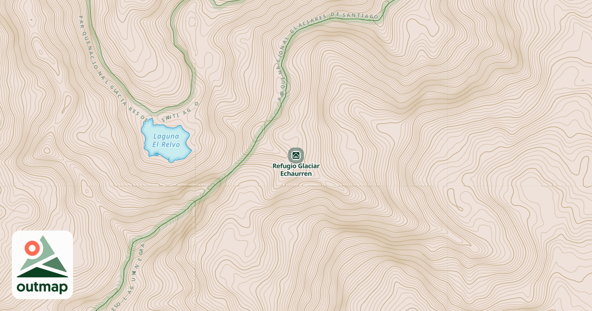 Map of Refugio Glaciar Echaurren
