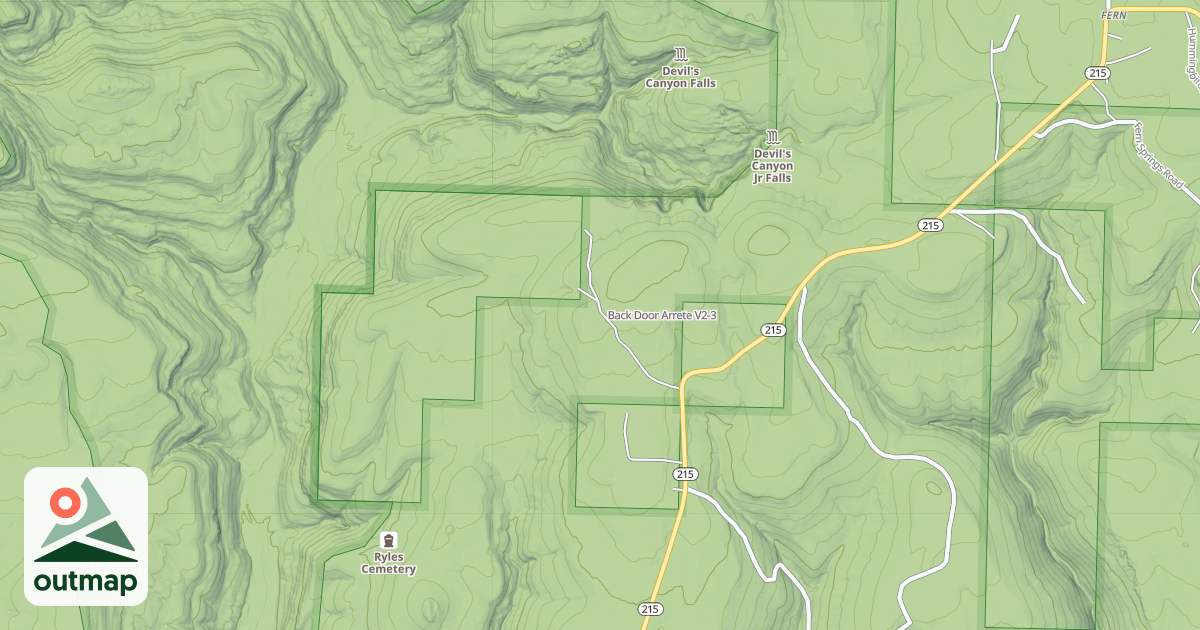 Map of Back Door Arrete