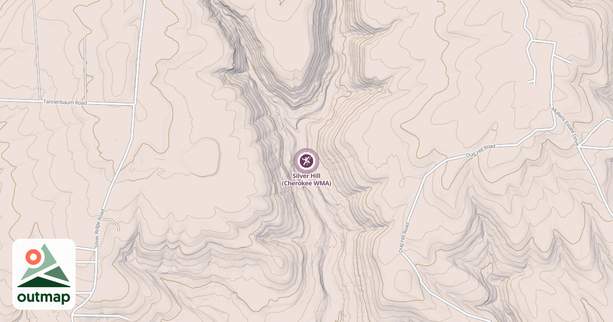 Map of Silver Hill (Cherokee WMA)