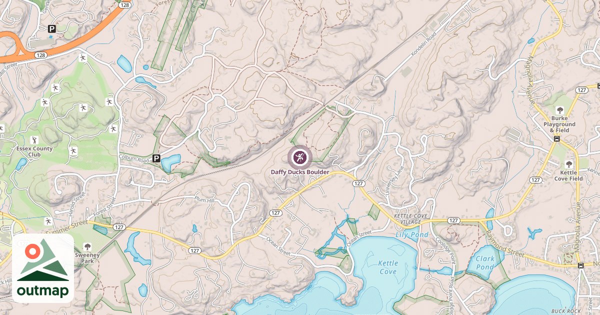 Map of Daffy Ducks Boulder
