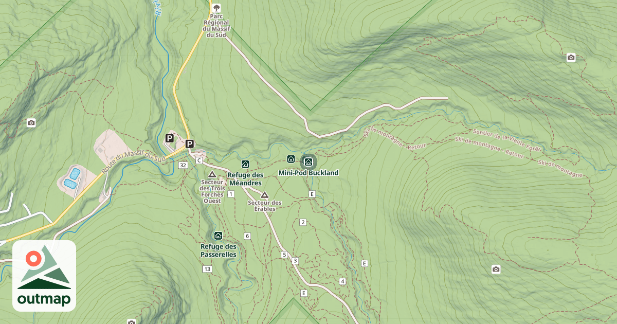 Map of Mini-Pod Buckland