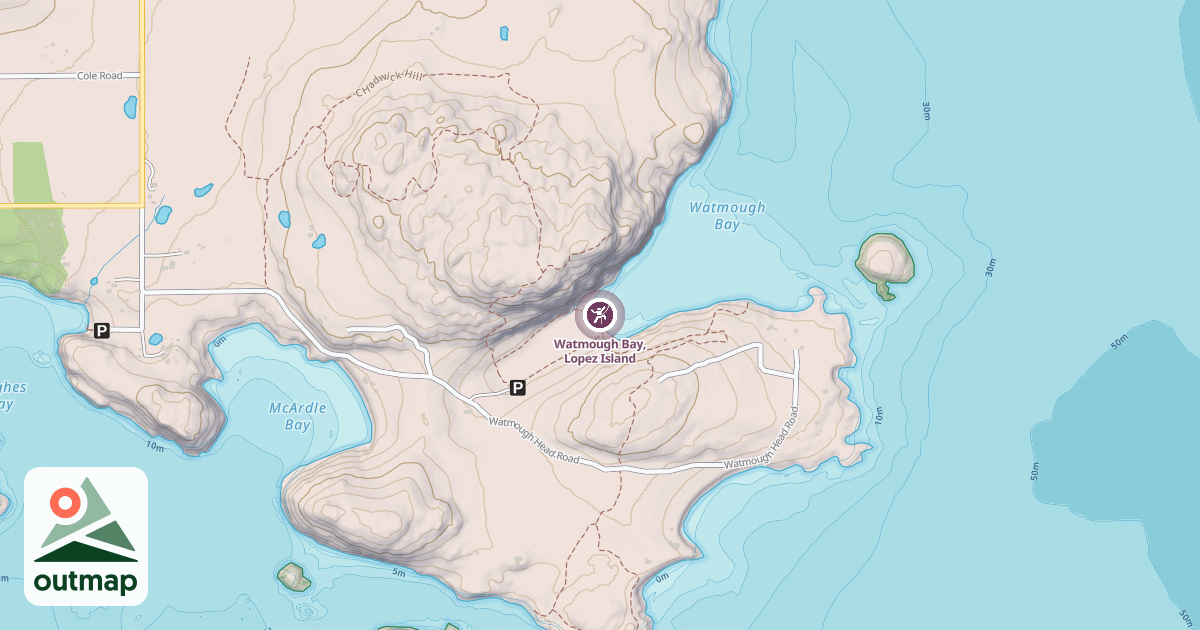 Map of Watmough Bay, Lopez Island