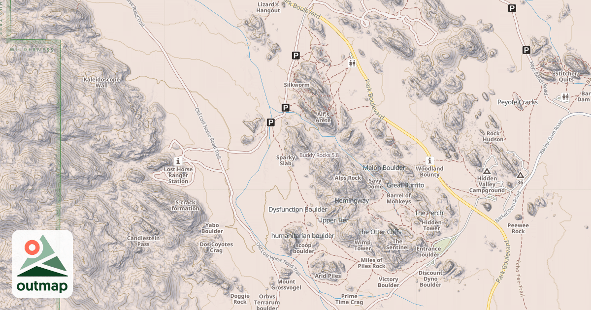 Map of Buddy Rocks
