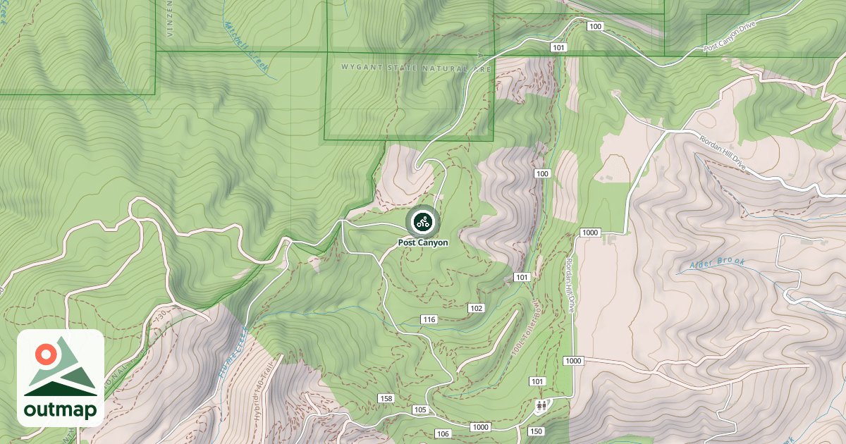 Map of Post Canyon