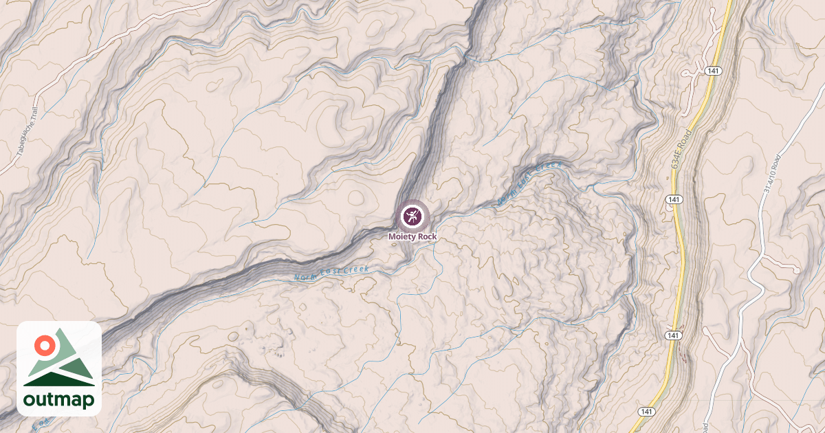 Map of Moiety Rock