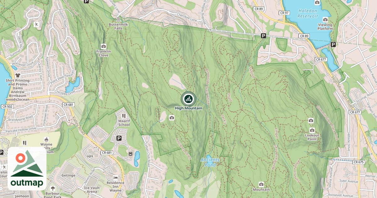 Map of High Mountain