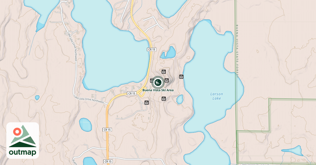 Map of Buena Vista Ski Area