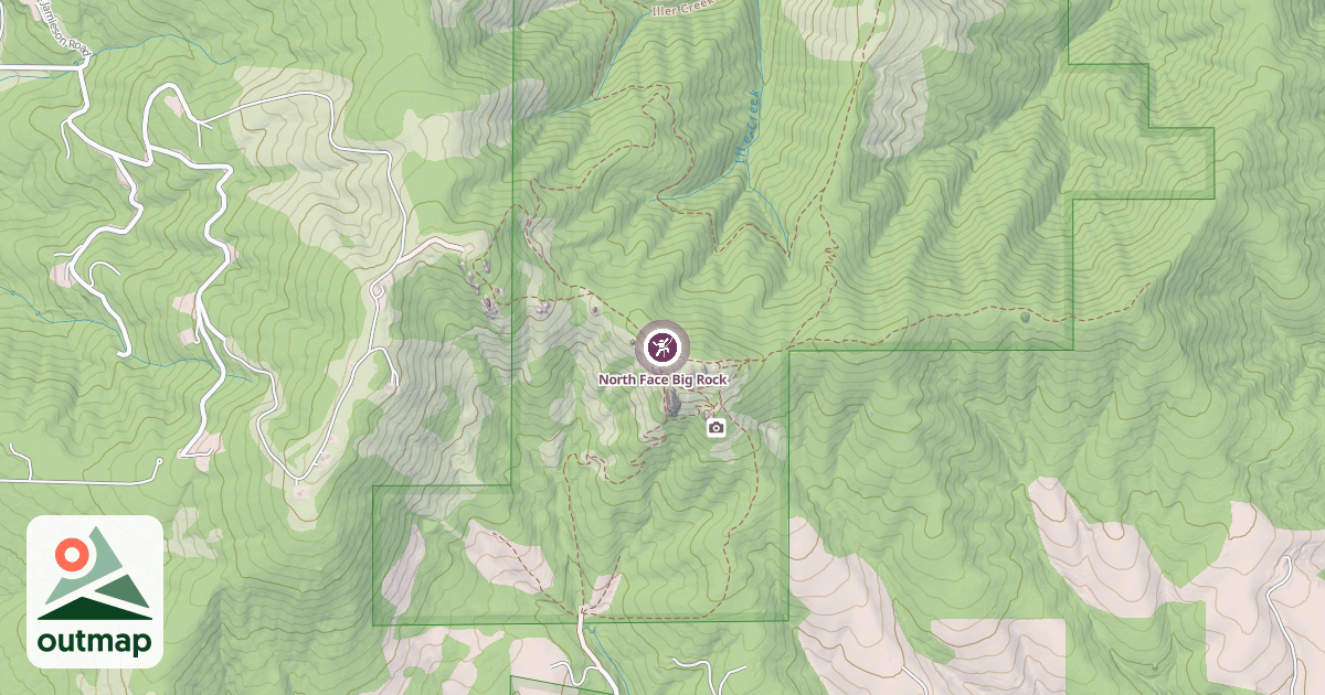 Map of North Face Big Rock