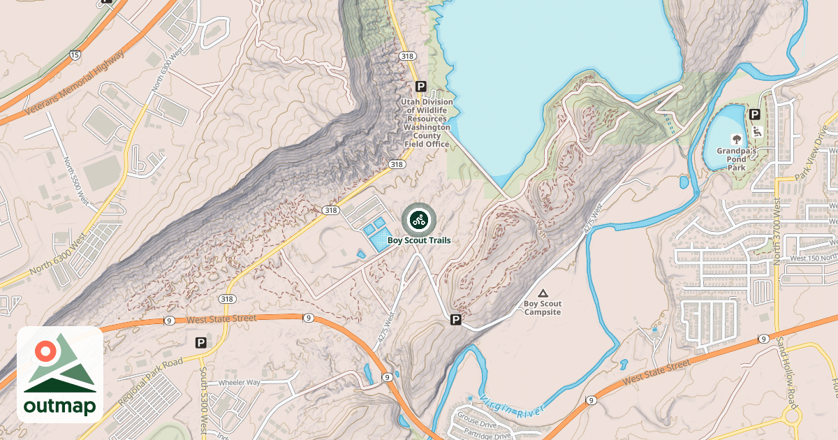 Map of Boy Scout Trails