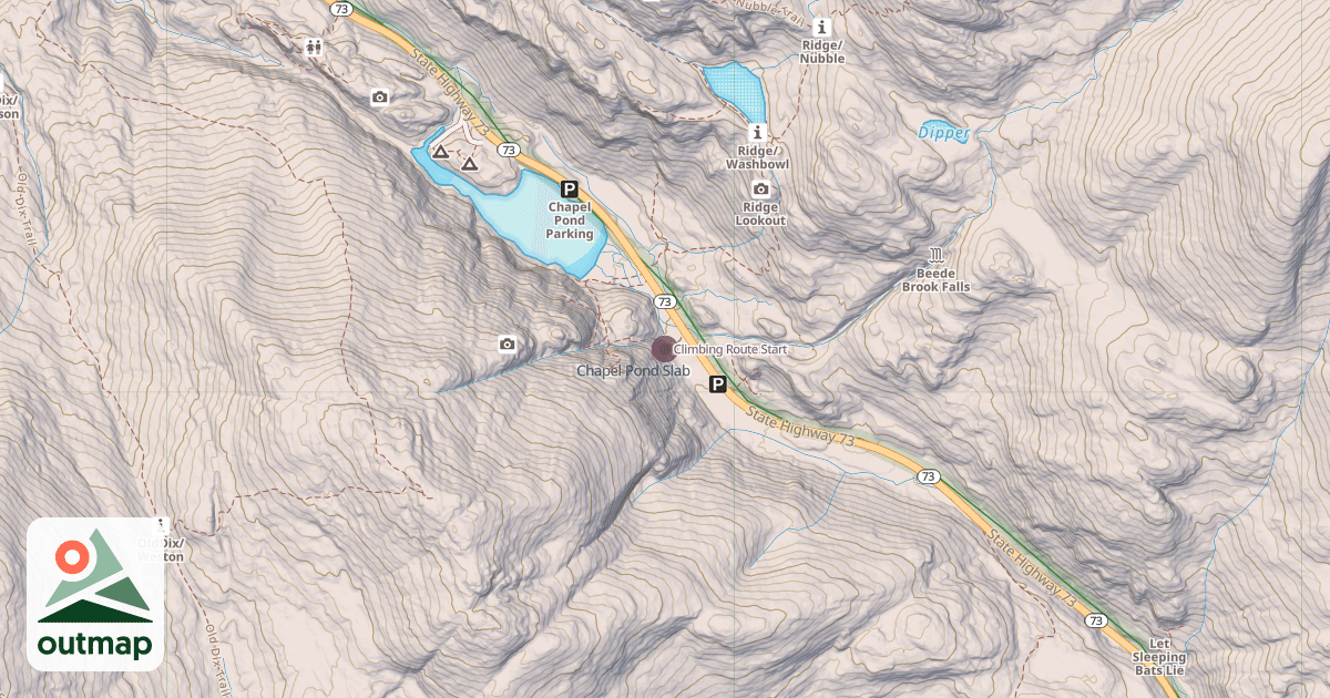 Map of Climbing Route Start