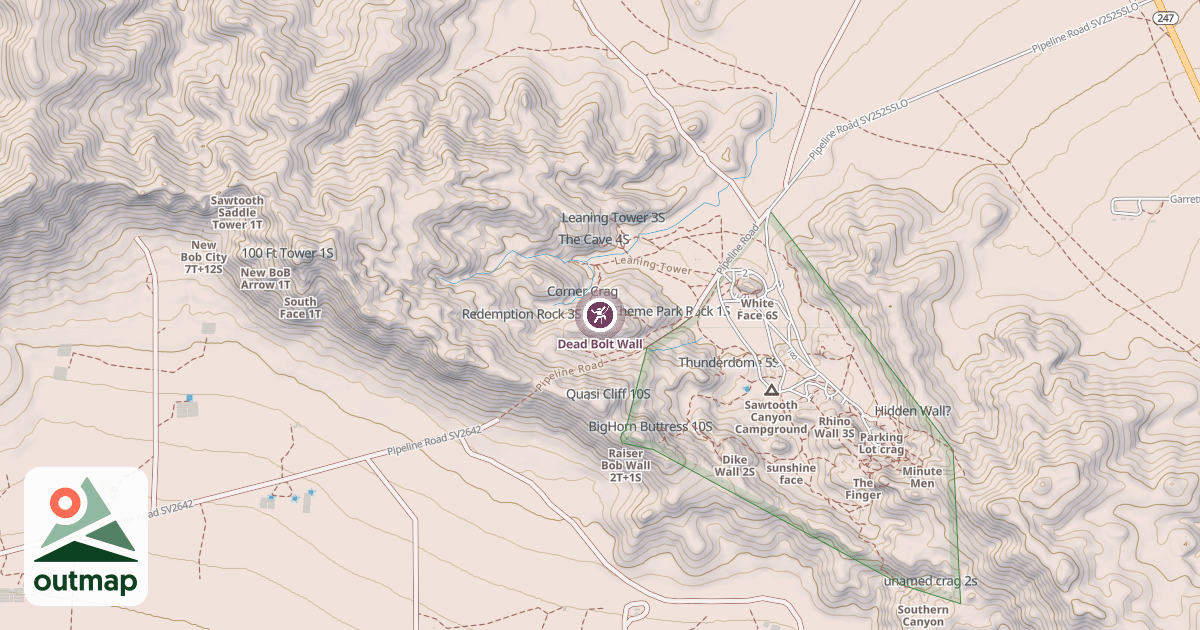 Map of Dead Bolt Wall