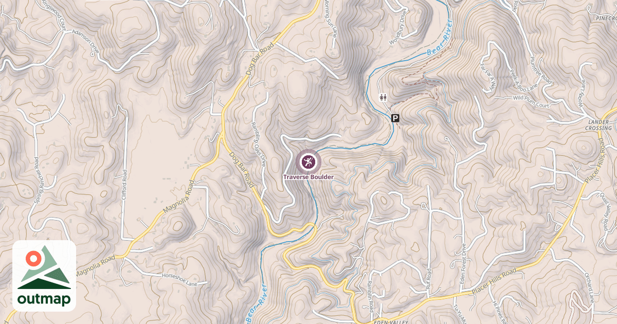 Map of Traverse Boulder