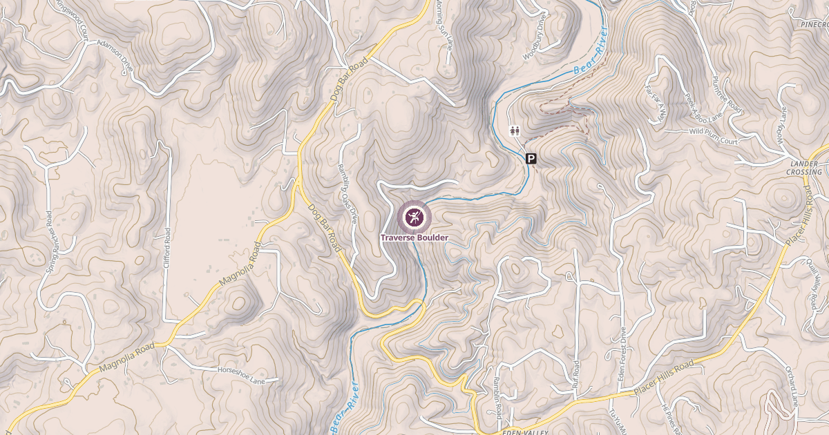 Map preview of Traverse Boulder