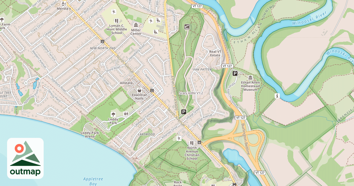 Map of Scary Arête