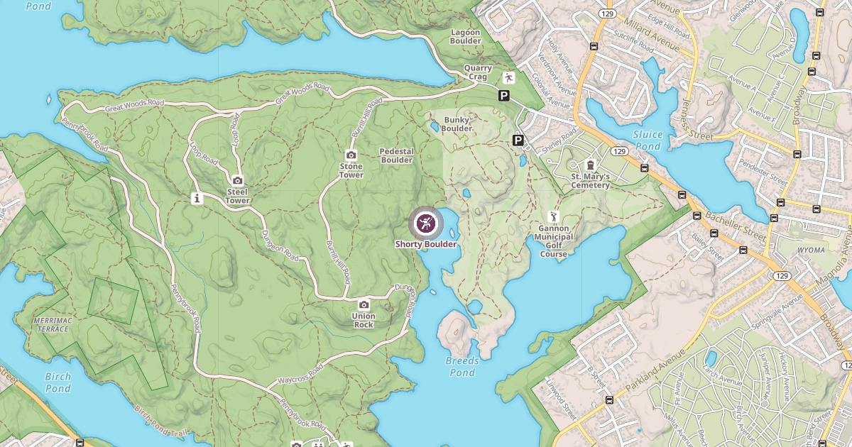 Map preview of Shorty Boulder