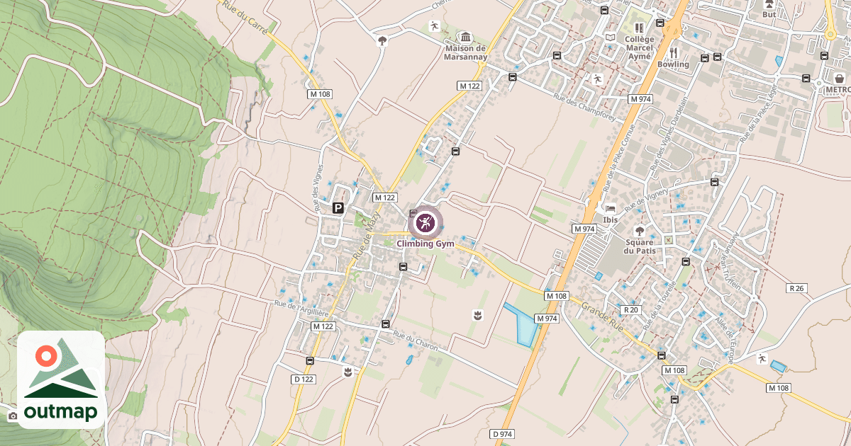 Map of Climbing Gym