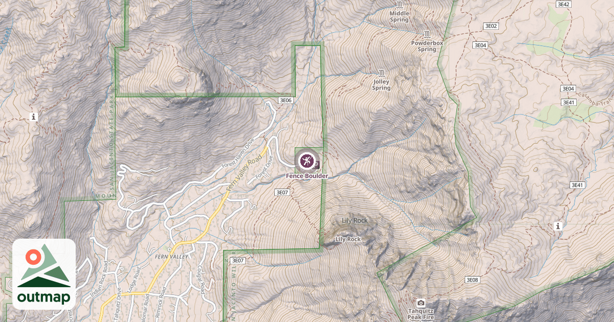 Map of Fence Boulder