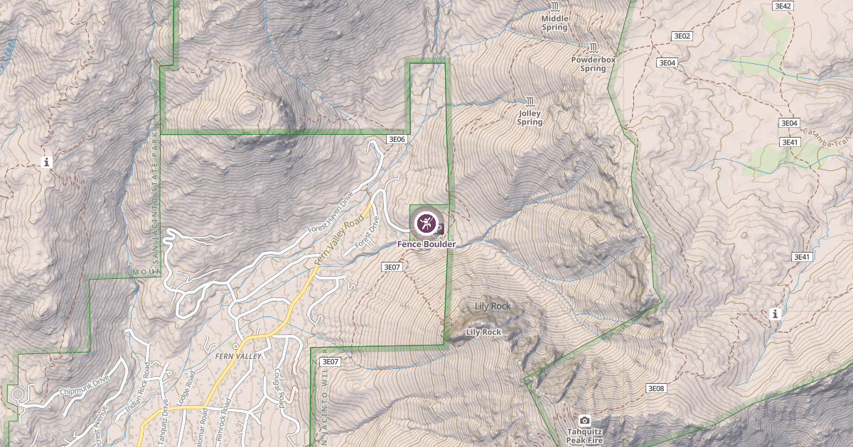 Map preview of Fence Boulder
