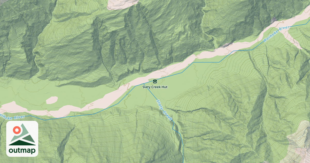 Map of Slaty Creek Hut