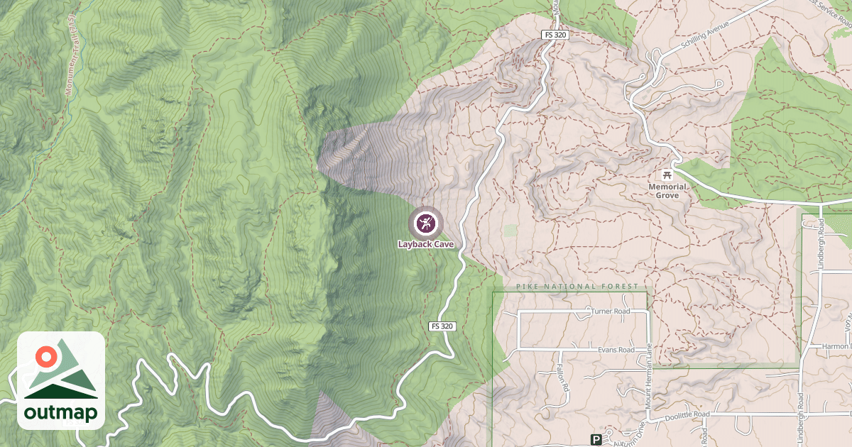 Map of Layback Cave
