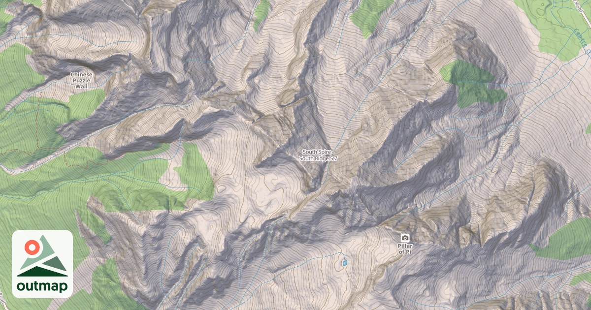 Map of South Spire - South Ridge