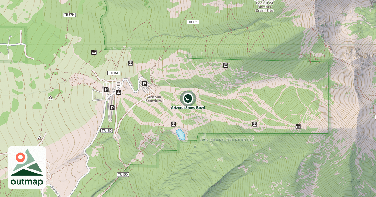 Map of Arizona Snow Bowl