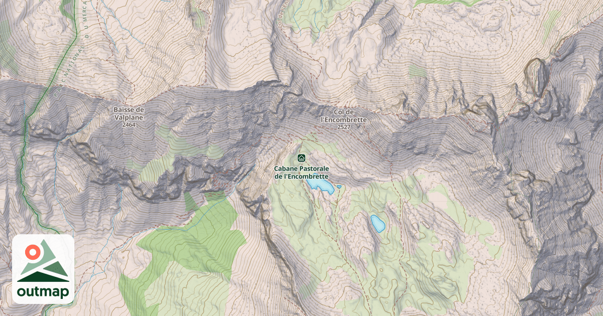 Map of Cabane Pastorale de l'Encombrette