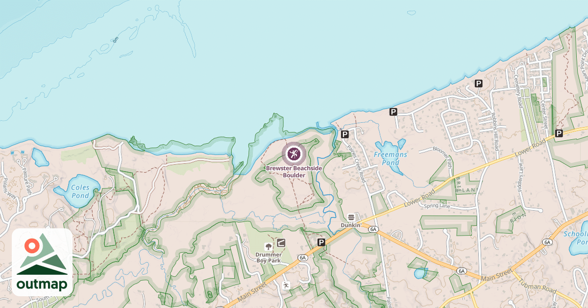 Map of Brewster Beachside Boulder