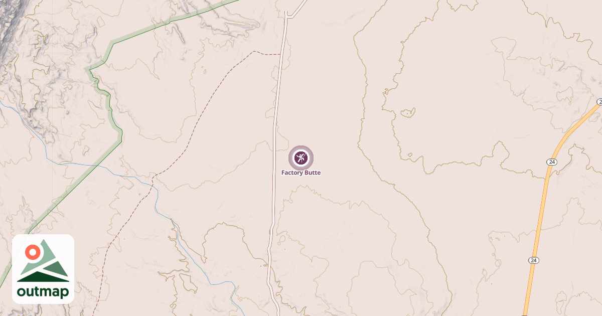 Map of Factory Butte