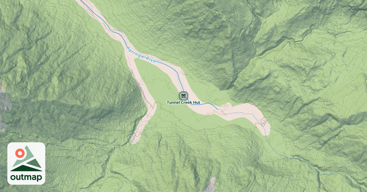 Map of Tunnel Creek Hut