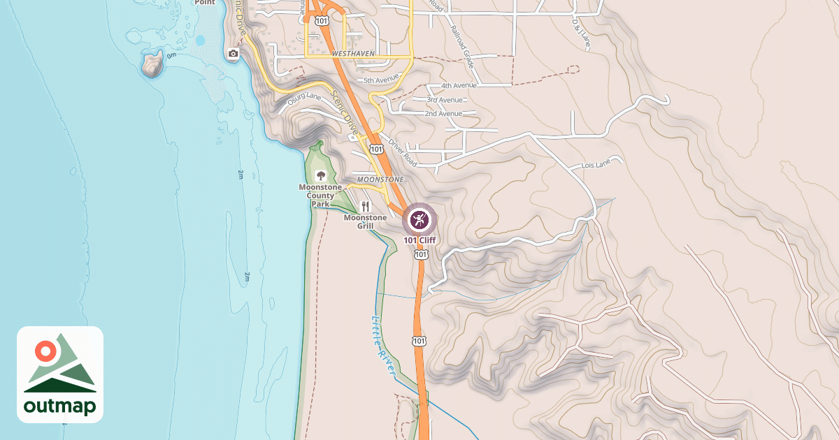 Map of 101 Cliff