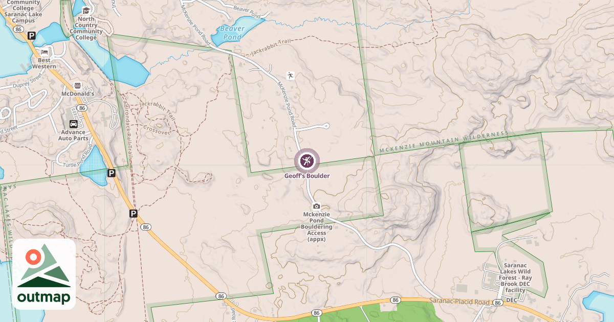 Map of Geoff's Boulder
