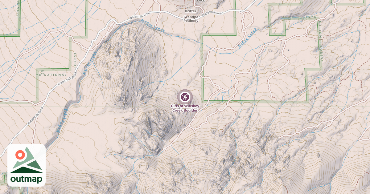 Map of Girls of Whiskey Creek Boulder
