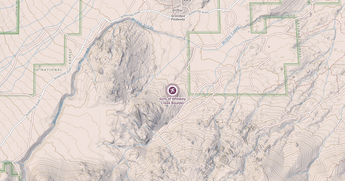 Map preview of Girls of Whiskey Creek Boulder