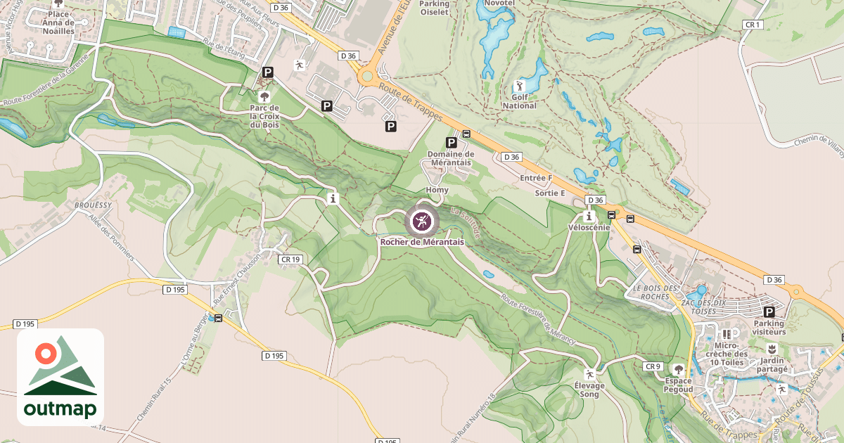 Map of Rocher de Mérantais
