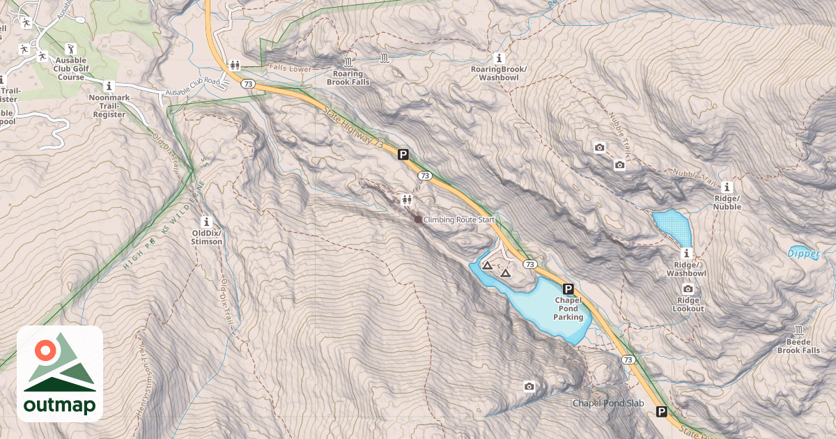 Map of Climbing Route Start