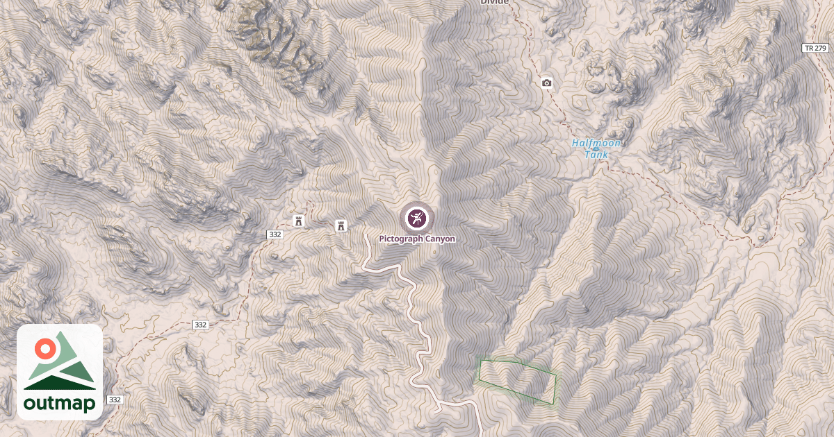 Map of Pictograph Canyon