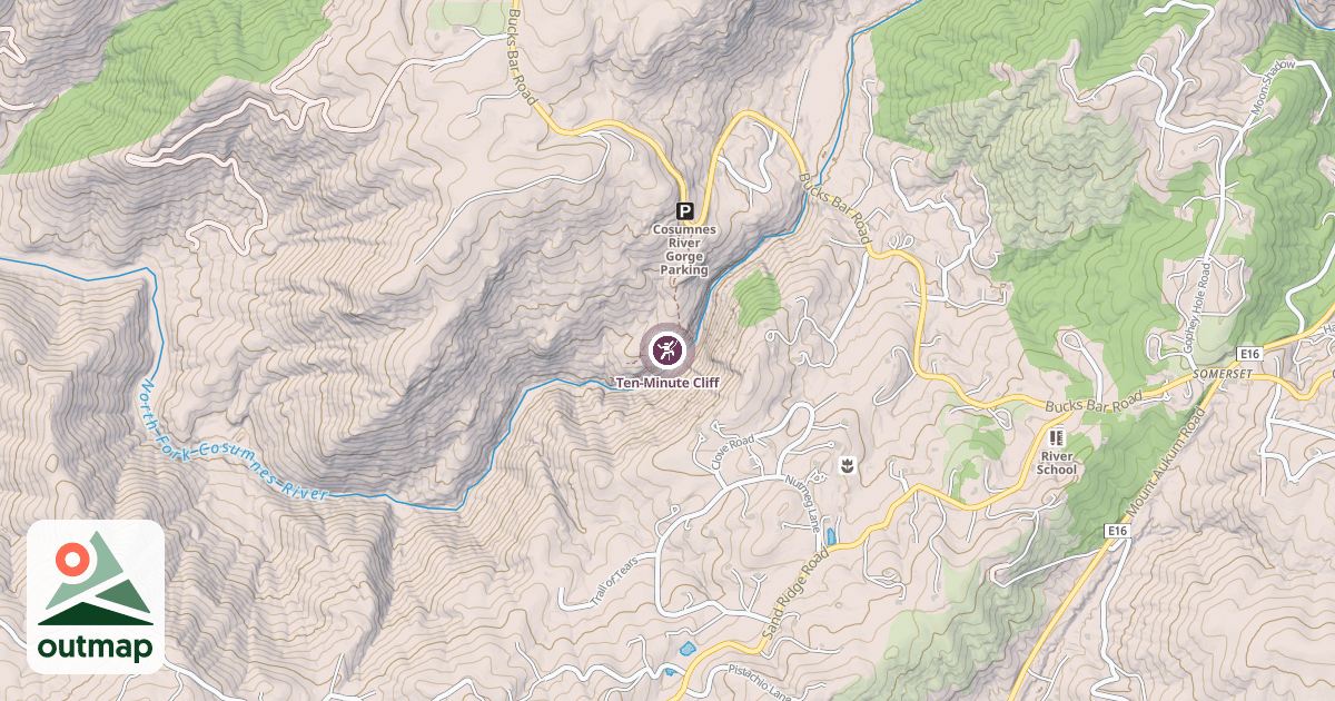 Map of Ten-Minute Cliff