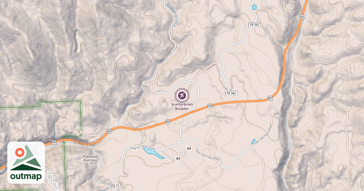 Map of Scatterbrain Boulder