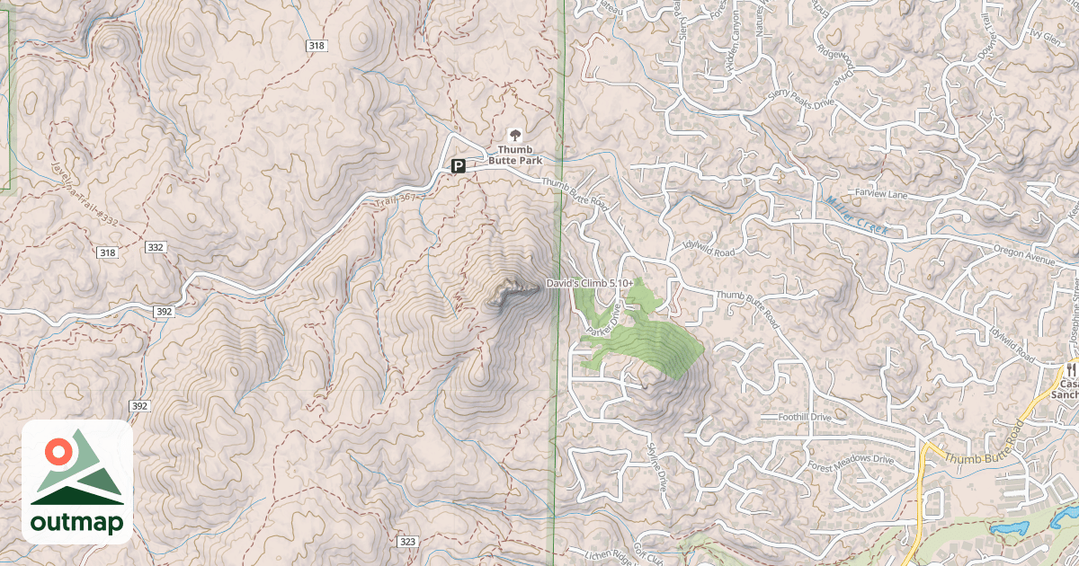Map of David's Climb