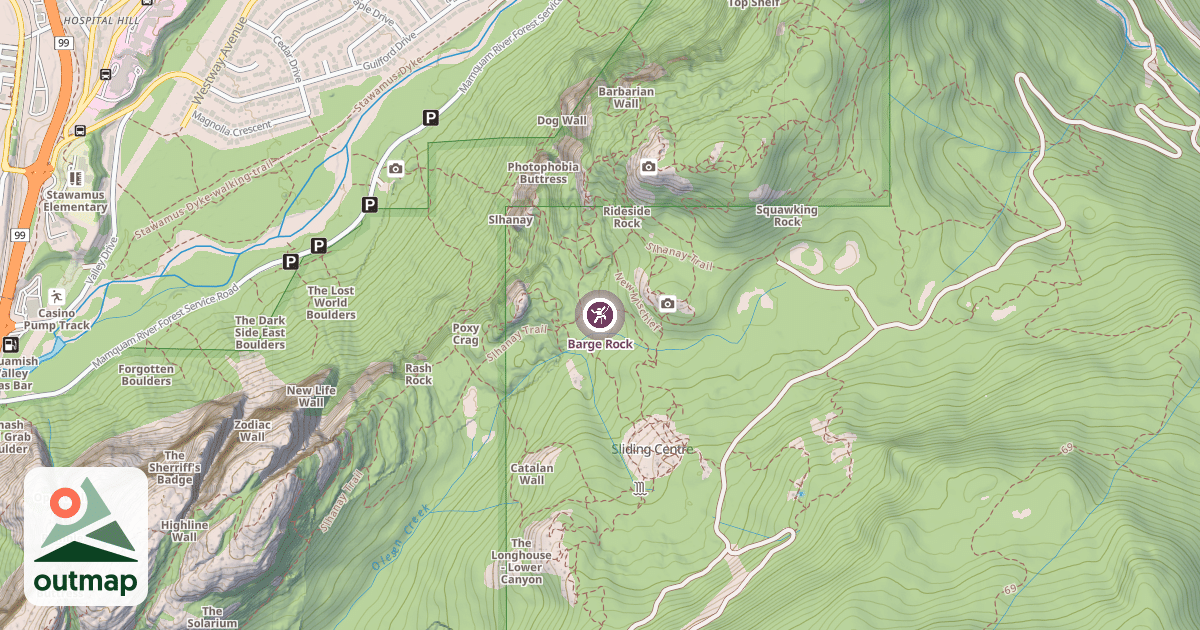 Map of Barge Rock