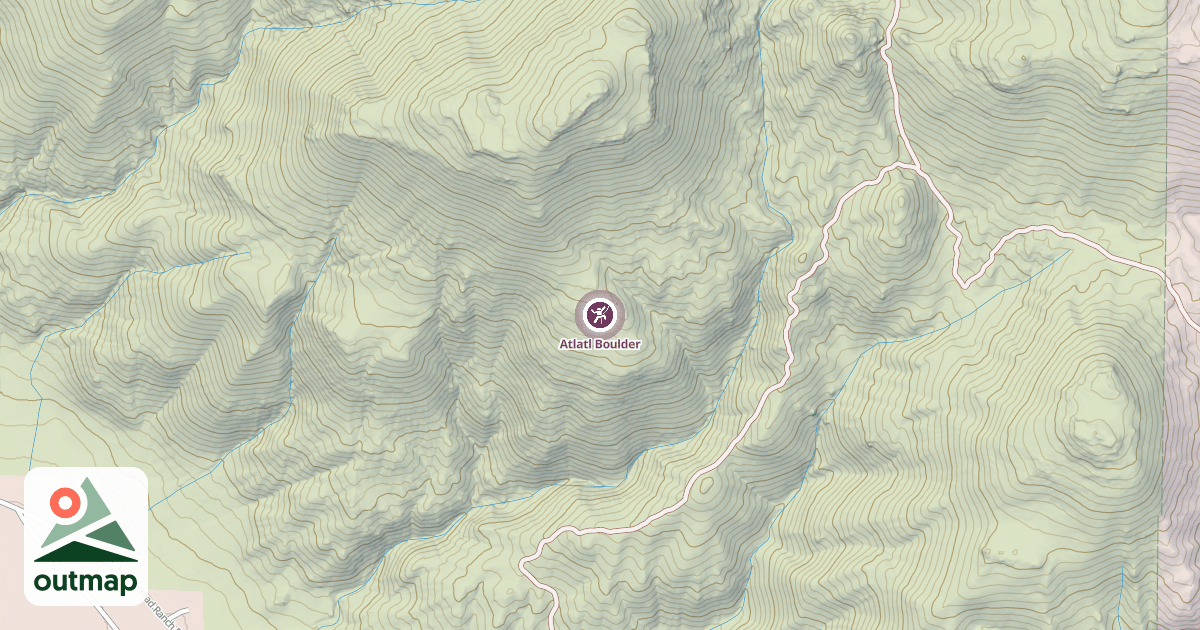Map of Atlatl Boulder